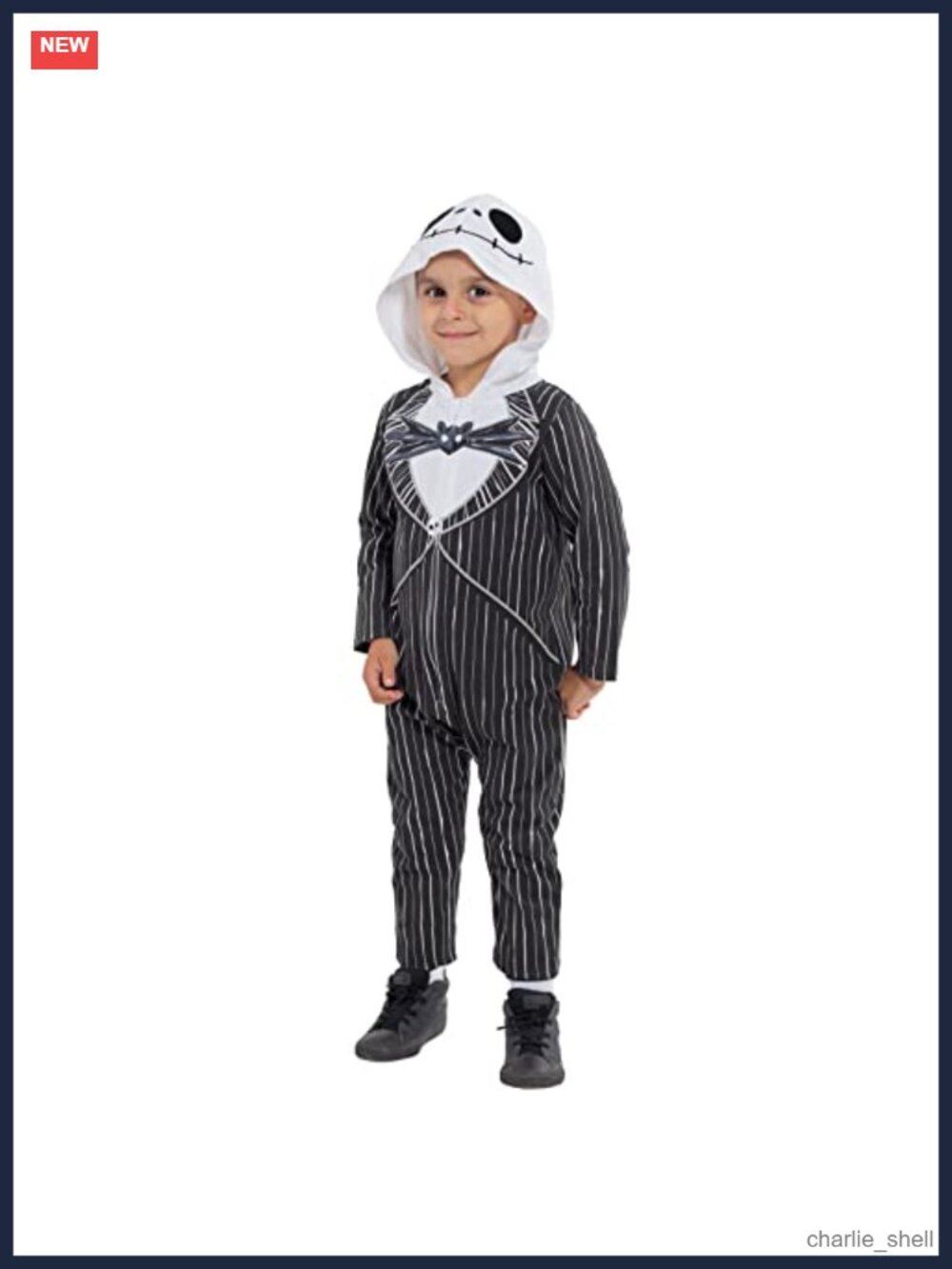 Jack Skellington Hooded One Piece Jumpsuit Costume for Baby Kids